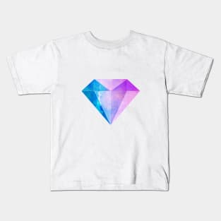 blue & purple diamond Kids T-Shirt